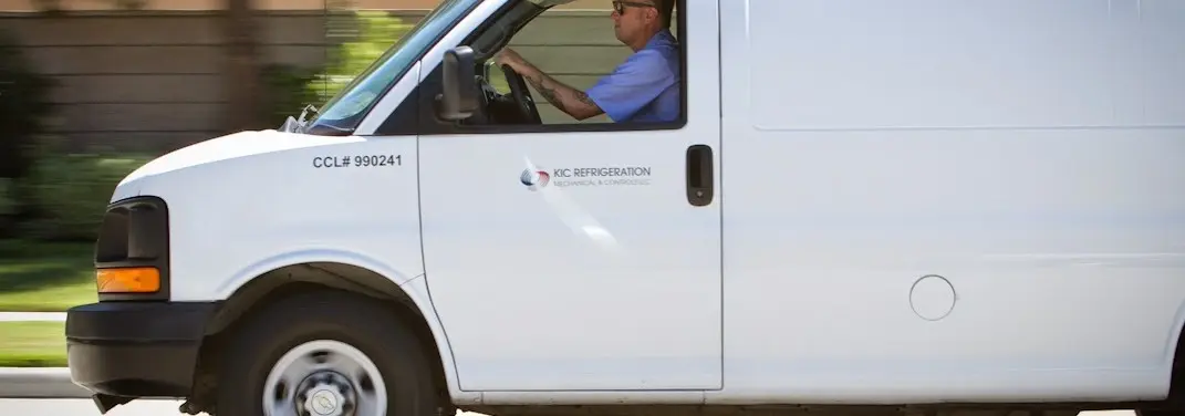 KIC Refrigeration service vehicle serving Garner area